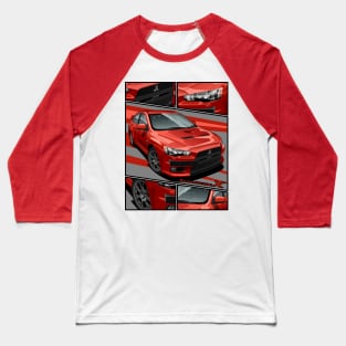 Mitsubishi Lancer Evolution X Baseball T-Shirt